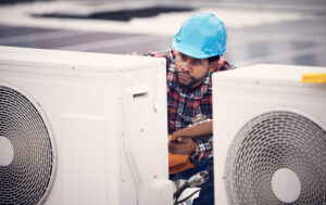 technician checklist and air conditioner inspection